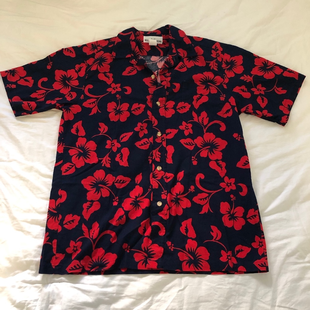Mens T&L MuuMuu Factory Hawaiian Shirt Large